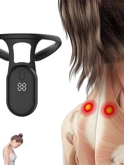 Slimdex Lymphatic Drainage Device For Neck - Ultrasonic Lymphatic Relief Soothing Neck Instrument Massager For Weight Loss, Posture Corrector (Black)
