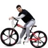 Cool Baby Style COOLBABY Mountain Bike 26 inch Folding Bikes with Iron mountain frame, Featuring Magnesium alloy one-body wheel and 21 Speed Shifter, Anti-Slip Bicycles （Gifts: helmets and gloves UAE | Dubai, Abu Dhabi