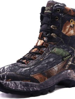 cungel Men's Camo Hunting-Boot Waterproof Hiking Boots Anti-slip Lightweight Breathable Durable Outdoor Shoes High-cut Fishing Climbing Working Trekking