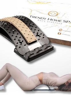 Trendy Home Spa Back Stretcher & Neck Stretcher - Back Support, Posture Corrector for Men & Women - Portable & Durable - Perfect 3 Level Back Massager for Neck Support and Back Support with Travel Bag