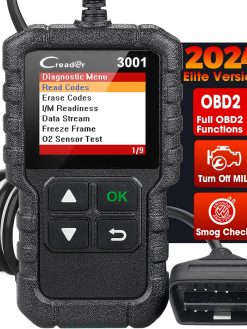 LAUNCH Creader 3001 OBD2 Scanner Automotive Car Diagnostic Check Engine Light O2 Sensor Systems OBD Code Readers Scan Tool for All OBDII Protocol Cars Since 1996