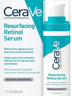 CeraVe Retinol Serum for Post-Acne Marks and Skin Texture | Pore Refining, Resurfacing, Brightening Facial Serum with Retinol and Niacinamide | Fragrance Free, Paraben Free & Non-Comedogenic| 1 Oz