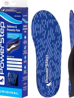 Powerstep Full Length Orthotic Shoe Insoles Original with Arch Support Unisex- Relieve Metatarsal, Arch and Heel Pain