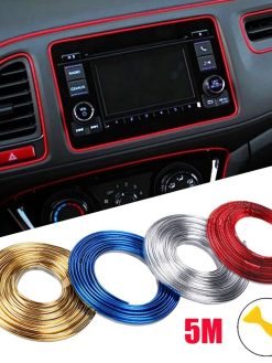 Car Moulding Decoration Flexible Strips1/3/5M Interior Auto Mouldings Car Cover Trim Dashboard Door Edgein Car-styling Universal