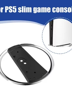 For Ps5 Slim Vertical Stand Black PC Metal Game Console Base Bracket For Sony Playstation 5 Slim Disc Digital Edition Accessory