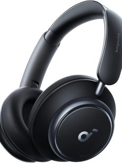 Soundcore by Anker Space Q45 Adaptive Noise Cancelling Headphones, Ultra Long 50H Playtime, App Control, Hi-Res Sound with Details, Bluetooth 5.3, Ideal for Traveling Black, A3040011, A3040, Medium