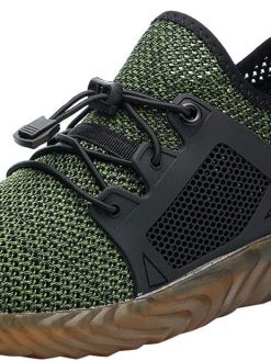 Safety Work Shoes Men Steel Toe Sneaker Industrial Construction Puncture Proof Shoes Lightweight Breathable Mesh Non-Slip Outdoor Sports Footwear