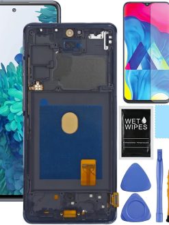 AMOLED for Samsung Galaxy S20 FE 5G Screen Replacement kit for Samsung s20FE Screen Replacement LCD Display Touch Screen Digitizer -G781U1/DS G781A G781W 6.5 inch (Black with Frame)