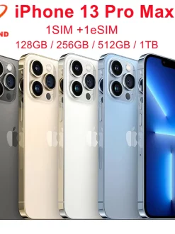 Apple iPhone 13 Pro Max 128GB 256GB 512GB 1TB ROM Genuine OLED A15 IOS Face ID NFC 98% New Original Unlocked 5G Cell Phone