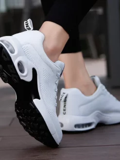 Carbon board running shoes, ultra light shock absorption sports shoes, summer women's shoes, full palm air cushion running shoes