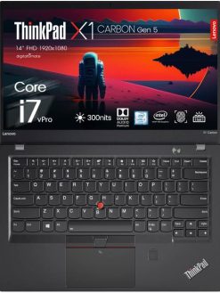Lenovo ThinkPad X1 Carbon Gen 5, Intel Core i7-6600U, 14'' FHD, 8GB RAM 512GB SSD, Backlit Keybaord, Fingerprint, Thunderbolt 3, MicroSD Reader, Windows 10 Pro - Renewed