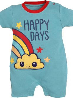 BABY GO 100% Pure Cotton Half Sleeves Romper for Baby Boys