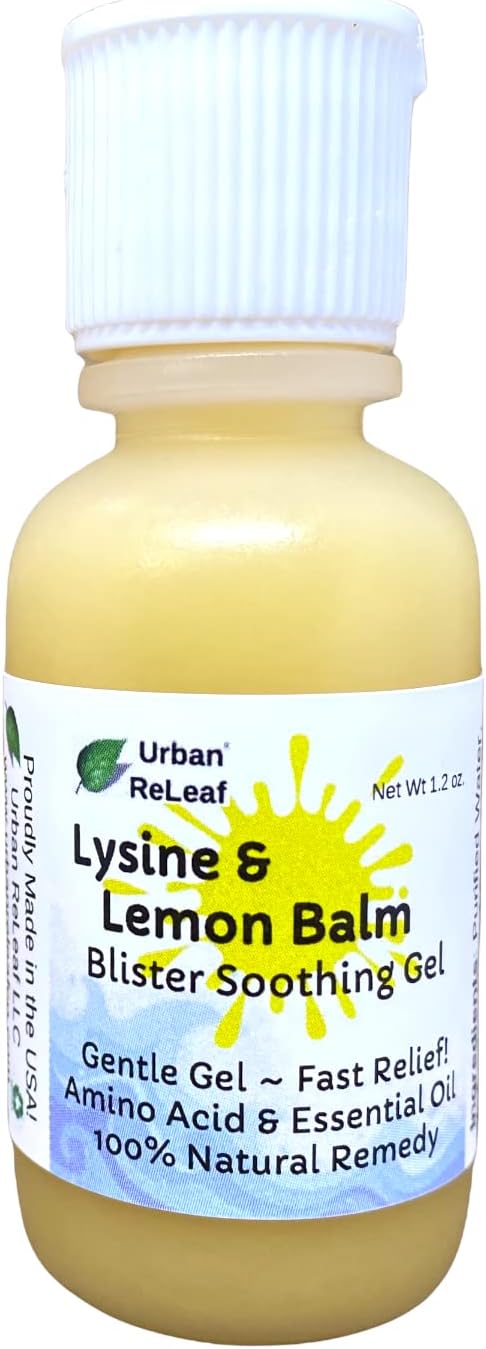 Urban ReLeaf Lysine & Lemon Balm Blister Soothing Gel! Fast Drying, 100% Natural Help!