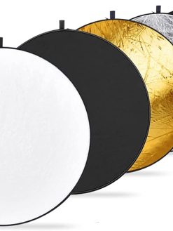 NEEWER 32 Inch/80 Centimeter Light Reflector Light Diffuser 5 in 1 Collapsible Multi Disc with Bag - Translucent, Silver, Gold, White, and Black for Studio Photography Lighting and Outdoor Lighting