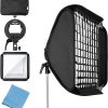 Godox 32x32inch 80x80cm Grid Strip Softbox with S2 S-Type Speedlite Bracket Bowens Mount for Godox V1 Series, AD200Pro, AD200, AD400Pro, V860II, TT350 Series Flash Speedlites