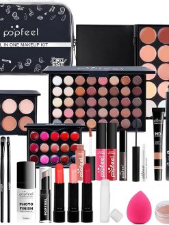 All-In-One Makeup Set,Professional Makeup Kit for Women Full Kit, Makeup Set Cosmetic Make Up Kit with Makeup Bag Include Eyeshadow Palette Makeup Brushes Set Lipstick Lip Gloss Foundation Concealer