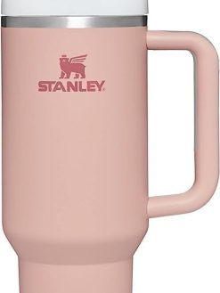 Generic Stanley Quencher H2.0 FlowState Stainless Steel Vacuum Insulated Tumbler with Lid and Straw for Water, Iced Tea or Coffee, Smoothie and More, 40 oz (Pink Dusk)