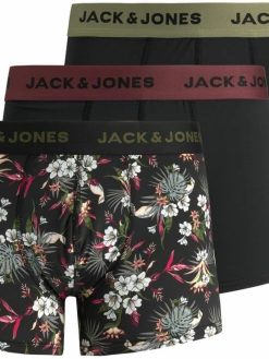 Jack & Jones Mens Jacflower Micro Fiber 3 Pack Boxer Shorts