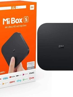 Xiaomi Mi Box S, Smart Tv Box, Intelligent 4K Ultra Hd Media Player, Work With Projector, Tvs & Mobile Phones, Powered By Android 8.1, - International Version- Black