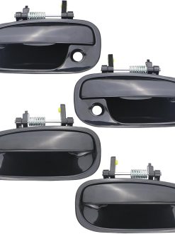 Osompar Exterior Door Handle Front Rear Left Right Side 4PCS Compatible with 1996-2000 Honda Civic Replaces 72180S00004 72140S00004 72680S04003 72640S04003