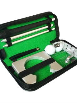 Classic Mini Golf Tranning Aids Indoor Golf Ball Holder Golf Putter Putting Practice Kit Golfer Training Set Aids With Case