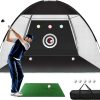 Angju Golf Practice Net, 3x2M Golf Hitting Training Aids Nets with Target and Carry Bag for Backyard Driving Chipping - 1 Golf Mat -5 Golf Balls - 1 Golf Tees- Men Kids Indoor Outdoor Sports Game
