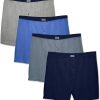 Fruit of the Loom mens Tag Free Woven Boxer Shorts, Relaxed Fit, Moisture Wicking, Assorted Color Multipacks