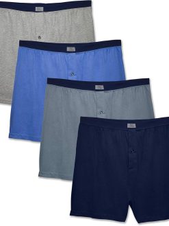 Fruit of the Loom mens Tag Free Woven Boxer Shorts, Relaxed Fit, Moisture Wicking, Assorted Color Multipacks