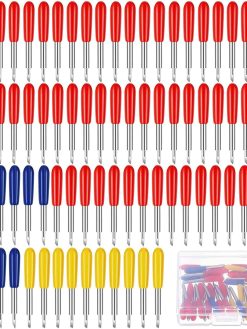 80 Pieces Tungsten Steel Vinyl Cutter Blades, 30°/45°/60° Lettering Cutting Replacement Blades, Compatible with Roland/Explore Air/Air2 and Most Cutting Plotter