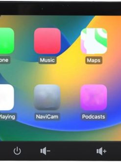 Goshyda 7in Car Stereo with for CarPlay for Android Auto, Portable Bluetooth Multimedia Player, Car Audio Receiver with HD Backup Camera, Mirror Link (W507C Self Adhesive