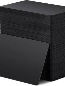 Xuhal 100 Pcs NFC Blank PVC Black Cards Chip 868 Bytes Memory Color Cards Digital Programmable NFC Business Card Digital Chip Cards, Compatible with NFC Enabled Smartphones Devices