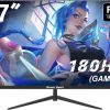 Great Voell 27 Inch Gaming Monitor FHD(1920x1080P), 180Hz, HDR, Anti-Blue Light Eye Protection, 99% sRGB, Support VESA, Tiltable, with FreeSync, HDMI 2.0, DP 1.4, Computer Screen 16:9
