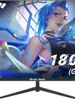 Great Voell 27 Inch Gaming Monitor FHD(1920x1080P), 180Hz, HDR, Anti-Blue Light Eye Protection, 99% sRGB, Support VESA, Tiltable, with FreeSync, HDMI 2.0, DP 1.4, Computer Screen 16:9