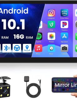 Android Double Din Car Stereo, 7 Inch 1080P HD Touch Screen Car Android 11 Multimedia System with GPS Navi/HiFi/WiFi/Bluetooth/RDS/FM Radio/Mirror-Link, Dual USB with Backup Camera Included