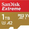 SanDisk 1TB Extreme microSD UHS I Card for 4K Video on Smartphones, Action Cams & Drones 190MB/s Read, 130MB/s Write SDSQXAV 1T00 GN6MN, Red/Gold