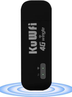 KuWFi 4G WiFi Modem, 150 Mbps USB Mobile WiFi Dongle With SIM Card Slot Pocket WiFi Mini Portable Network Hotspot Router for Europe Middle East Travel……