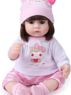 Nano Classic 16 inch 42cm Reborn Baby Doll Soft Cotton body Silicone Newborn real like Baby Doll Girl Toy Gift Dolls-White