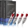 CINRA Tattoo Needle Cartridges, 40Pcs Tattoo Cartridge Needles Mix Size 5RM 7RM 9RM 11RM Curved Magnum Cartridge Tattoo Needles for Cartridge Machine Pen Tattoo Supplies