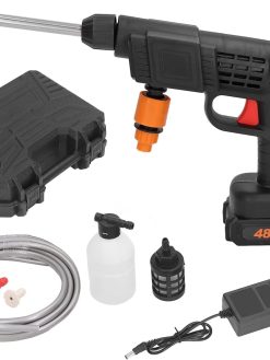 ilaa 48V High-Pressure Water Sprayer, Car Washing Machine, 5M Range, Cordless Portable Electric High Pressure Washer Gun,Used For Car Washing, Floor Cleaning & Garden Watering (1 Battery)
