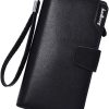 baellerry Black Polyurethane For Unisex - Trifold Wallets