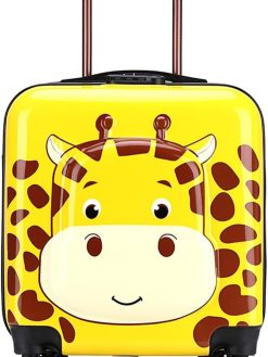 PYHLHY Kids Roller Duffle Bag Travel Quiet Spinner Wheel Luggage 18 Inch Travel and School Roller Case (Yellow)