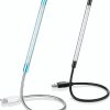 TERRIFI USB LED Light USB Light for Laptop Keyboard Light Gooseneck Light Computer Light Flexible Stick Dimmable LED Lamp Touch Switch for Reading Book 2 PCS (Black, Blue)