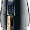 BLACK & DECKER Digital Air Fryer, 1500W, 4L Capacity with Rapid Air Convection Technology, Multi-Function for Frying, Baking, Grilling, Roasting, Safety Lock, Cool Touch Handle - Black/Gold, AF400-B5