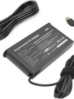 Replacement for Lenov.o 170W Charger 20V 8.5A USB AC Adapter For ThinkPad W540 W541 Ideapad Y720-15IKB T440s T450 T450s T550 X240s with UK Plug Cable,