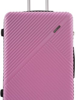Parajohn Cabin Size Abs Hardside Spinner Luggage Trolley 20 Inch Pink