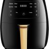 Hi8us Air Fryer 6L Multifunctional Electric Fryer 2400W High Power Digital Airfryer with Stainless Steel Non-Stick Basket Touch Screen Display Electric Oven Air Fryer