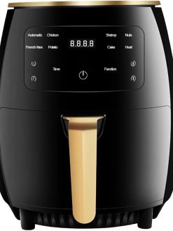 Hi8us Air Fryer 6L Multifunctional Electric Fryer 2400W High Power Digital Airfryer with Stainless Steel Non-Stick Basket Touch Screen Display Electric Oven Air Fryer