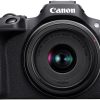 Canon EOS R100 Mirrorless Camera with RF-S 18-45mm F4.5-6.3 IS STM Lens, Black