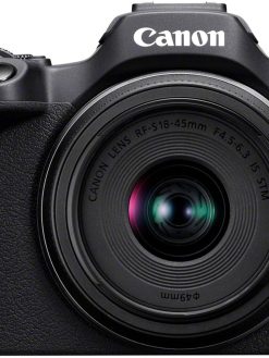Canon EOS R100 Mirrorless Camera with RF-S 18-45mm F4.5-6.3 IS STM Lens, Black