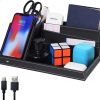 Topmade Fast Wireless Charger with Desk Organizer USB Charging Station,Wireless Charging Station, Desk Storage,for iPhone 15/14/13/12/Xs MAX/XR/XS/X/8, Samsung S10/S9/S9+/S8/S8+ and More(Black)